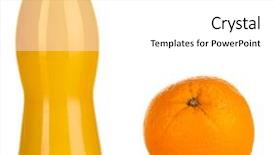  Presentation with orange juice - PPT theme enhanced with jus de fruit - delicious orange juice background and a white colored foreground