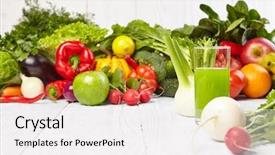  Presentation with juices - Presentation theme featuring jus de fruit - various freshly vegetable juices background and a white colored foreground