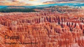  Presentation with amphitheater - Theme consisting of just at the sunset time background and a red colored foreground