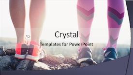  Presentation with healthy lifestyle - Presentation theme with just do it - athlete running sport feet background and a sky blue colored foreground