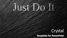  Presentation with chalk - Presentation theme with just-do-it-chalk-text background and a black colored foreground