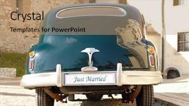  Presentation with dark green - Amazing PPT theme having newly wed - rear of dark green retro backdrop and a coral colored foreground