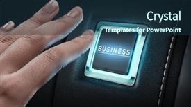  Presentation with media - PPT theme consisting of just push the button mixed background and a tawny brown colored foreground