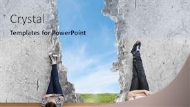  Presentation with media - Theme enhanced with just-relax-and-imagine-mixed background and a light blue colored foreground