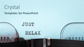  Presentation with brain relax - Audience pleasing PPT theme consisting of just-relax-phrase-written backdrop and a cool aqua colored foreground