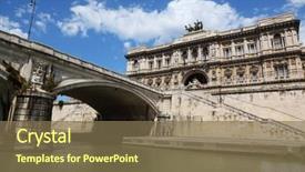 Presentation with rome italy - PPT theme enhanced with european court justice - corte suprema di cassazione tiber background and a violet colored foreground