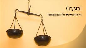  Presentation with balanced scale - Audience pleasing slides consisting of european court justice - libra scale backdrop and a blonde colored foreground