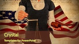  Presentation with declaration independence - Presentation theme with justice against declaration of independence background and a tawny brown colored foreground