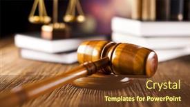  Presentation with justice - Slide deck featuring justice-concept background and a tawny brown colored foreground