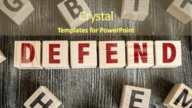  Presentation with blocks - Cool new PPT theme with justice free - wooden blocks with the text backdrop and a violet colored foreground