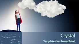  Presentation with evil - PPT layouts enhanced with justice kids - little kid protecting the city background and a ocean colored foreground