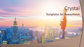  Presentation with evil - PPT layouts featuring justice kids - little kid protecting the city background and a lemonade colored foreground