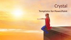  Presentation with justice - PPT layouts enhanced with justice kids - young girl in superhero costume background and a lemonade colored foreground