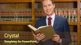  Presentation with university library - PPT theme having justice men - handsome lawyer in the law background and a tawny brown colored foreground