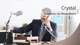  Presentation with notary - Amazing PPT layouts having justice men - young male notary working backdrop and a sky blue colored foreground