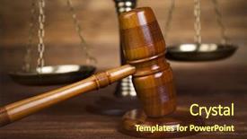  Presentation with court gavel - Audience pleasing presentation design consisting of justice scale - court gavel law theme mallet backdrop and a tawny brown colored foreground
