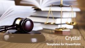  Presentation with justice - Cool new presentation theme with justice scale and gavel backdrop and a coral colored foreground