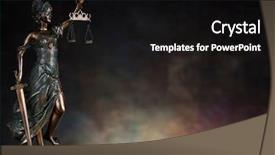  Presentation with statue of justice lady justice - Amazing theme having justice statue law and justice backdrop and a black colored foreground
