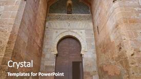  Presentation with granada - Colorful presentation design enhanced with justicia in granada of spain backdrop and a violet colored foreground