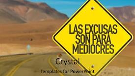  Presentation with music sign people - PPT theme consisting of justified - excuses are for average people background and a gold colored foreground