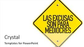  Presentation with spanish - PPT theme with justified - excuses are for average people background and a  colored foreground