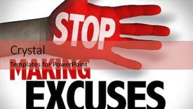  Presentation with stop the violence - Amazing PPT theme having justified - stop making excuses backdrop and a red colored foreground