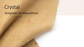  Presentation with history earth globe isolated white - PPT layouts enhanced with jute - burlap hessian sacking isolated background and a yellow colored foreground