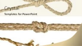  Presentation with rope - Slides consisting of jute-rope-isolated-on-white background and a lemonade colored foreground