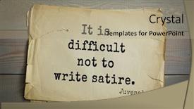  Presentation with satirical - Slide deck having juvenal - roman satirical poet background and a mint green colored foreground