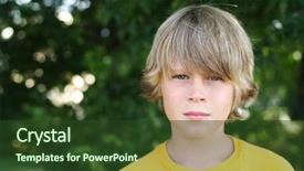  Presentation with juvenile - Amazing presentation theme having juvenile children - serious preteen boy backdrop and a tawny brown colored foreground