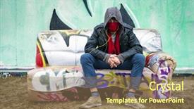  Presentation with attitude - Audience pleasing PPT theme consisting of fashion stylish clothes cosmetics makeup backdrop and a light blue colored foreground.