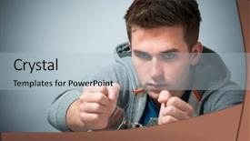  Presentation with juvenile justice - Slide deck with juvenile justice - arrested teenager with handcuffs background and a light blue colored foreground