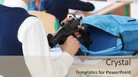  Presentation with juvenile justice - Beautiful PPT theme featuring juvenile justice - closeup of schoolboy sitting backdrop and a soft green colored foreground