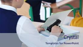  Presentation with classroom - Beautiful PPT layouts featuring juvenile justice - closeup of schoolboy sitting backdrop and a  colored foreground