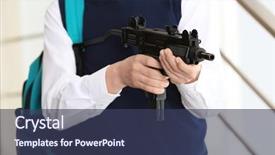  Presentation with juvenile justice - PPT theme enhanced with juvenile justice - schoolboy with machine gun background and a  colored foreground