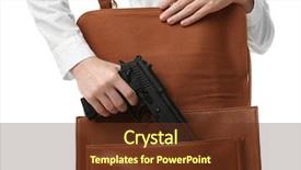  Presentation with bag - Presentation design enhanced with juvenile justice - schoolgirl hiding gun in bag background and a  colored foreground