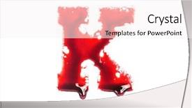  Presentation with fonts - Slide set featuring k - blood fonts with dripping blood background and a sky blue colored foreground
