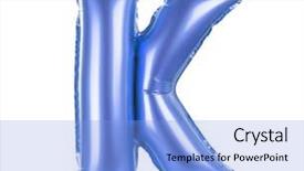  Presentation with vapor font - Cool new presentation with k - blue balloon font part backdrop and a  colored foreground