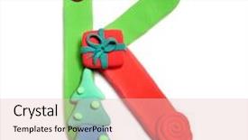  Presentation with alphabet - Beautiful presentation theme featuring k - christmas alphabet plasticine letter k backdrop and a lemonade colored foreground