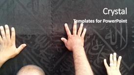  Presentation with kaaba - PPT theme enhanced with traffic on haiwan bridge qingdao background and a light blue colored foreground