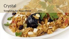  Presentation with food chicken - Presentation design enhanced with kabsa is a national staple background and a yellow colored foreground