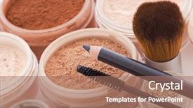  Presentation with kabuki - Theme consisting of kabuki - makeup background and a coral colored foreground