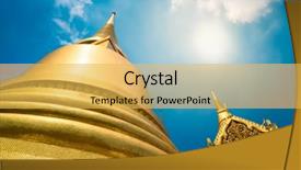  Presentation with thai temple - Colorful slide set enhanced with kaeo temple of the emerald backdrop and a  colored foreground