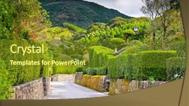  Presentation with samurai - Colorful PPT theme enhanced with kagoshima japan at the samurai backdrop and a tawny brown colored foreground