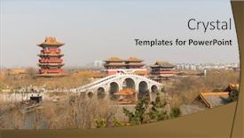  Presentation with china - Slide deck with song dynasty - kaifeng city henan province china background and a light gray colored foreground