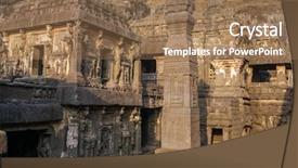  Presentation with india temple - Cool new slides with kailas temple in ellora caves backdrop and a coral colored foreground