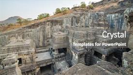  Presentation with india temple - Amazing presentation having kailas temple in ellora caves backdrop and a gray colored foreground