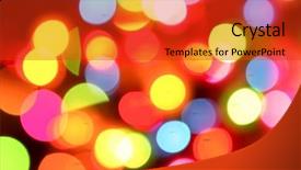  Presentation with abstract - Cool new presentation theme with kailedoscopes - abstract colorful background backdrop and a red colored foreground