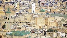  Presentation with fes - Amazing theme having kairaouine mosque in fes morocco backdrop and a mint green colored foreground