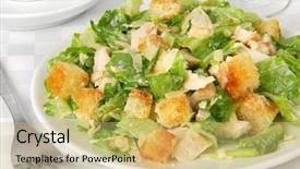  Presentation with salad - Cool new PPT layouts with kaiser - caesar salad backdrop and a yellow colored foreground